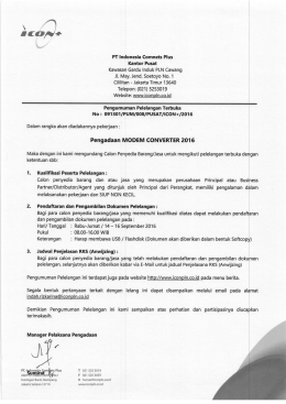 Page 1 PT Indonesia Comnets Plus Kantor Pusat Kawasan Gardu