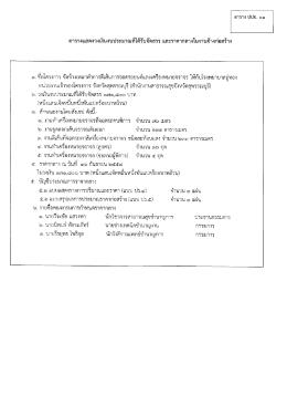 ตารางแสดงวงเงิน การตีเส้นจราจร