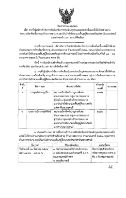 ประกาศ ด้านการพยาบาล
