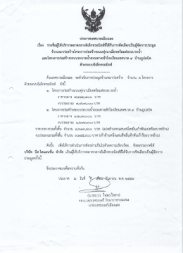 Page 1 ประกาศเทศบาลเมืองเลย เรื่อง รายชื่อผู้ให้บริการตลาดกลาง