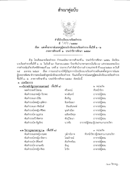 คำสั่งแต่งตั้งอาจารย์และครูผู้สอน นรต.ชั้นปีที่ 1