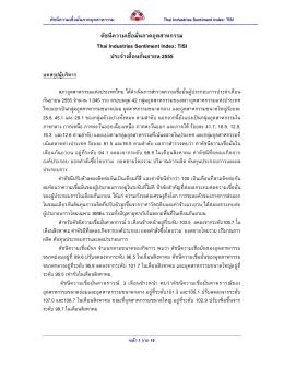 ดัชนีความเชื่อมั่นภาคอุตสาหกรรม Thai Industries Sentiment Index: T