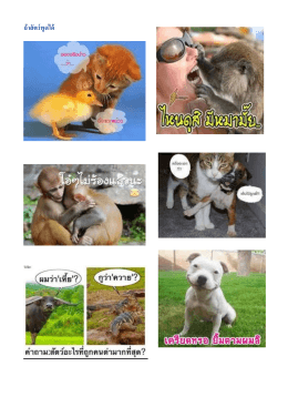 ถ้าสัตว์พูดได้