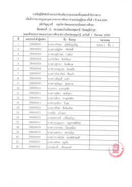 Page 1 รายชื่อผู้มีสิทธิเข้าสอบแข่งขันเพื่อบรรจุและแต่งตังบุคคลเข้ารับ