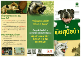 แผ่นพับ : โรคพิษสุนัขบ้า 12 ก.ย. 2559