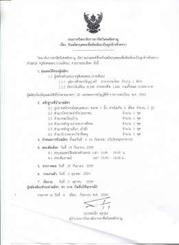 ประกาศ ตำแหน่งครูพิเศษสอน (รายเดือน) สาขาภาษาไทย