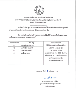 ประกาศสถาบันพัฒนาสุขภาพอาเซียน มหาวิทยาลัยมหิดล เรื่อง ตำแหน่ง นัก