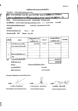 สรุปผลการประมาณราคาค่าก่อสร้าง (แบบ ปร.5)