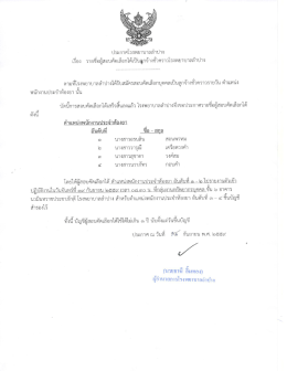 Page 1 ประกาศโรงพยาบาลลำปาง เรื่อง รายชื่อผู้สอบคัดเลือกได้เป็นลูกจ้าง