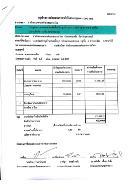 สรุปผลการประมาณราคาค่าก่อสร้าง (แบบ ปร.5)