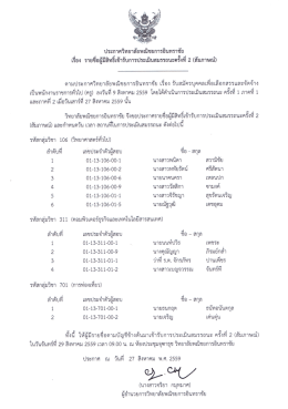 Page 1 ประกาศวิทยาลัยพณิชยการอินทราชัย =l = 2/= = = 2, 3, =