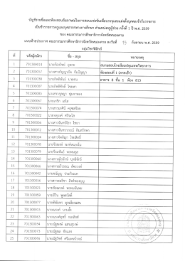 Page 1 บัญชีรายชือและห้องสอบสัมภาษณ์ในการสอบแข่งขันเพื่อบรรจุและ