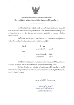 ประกาศวิทยาลัยสหวิทยาการ มธ. เรื่อง