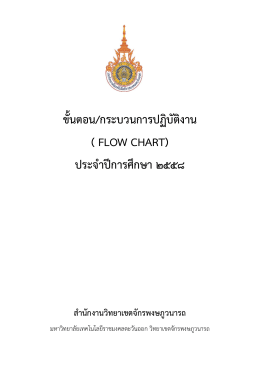 ขั้นตอน/กระบวนการปฏิบัติงาน ( FLOW CHART) ประจาปีการศ