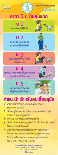 คาถา 5ย. กันสุนัข - กองควบคุมโรคติดต่อ