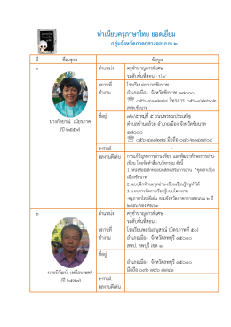 ข้อมูลครูภาษาไทยดีเด่นกลุ่มจังหวัดภาคกลางต