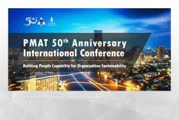 Brochure 50th PMAT-International Conference 2016