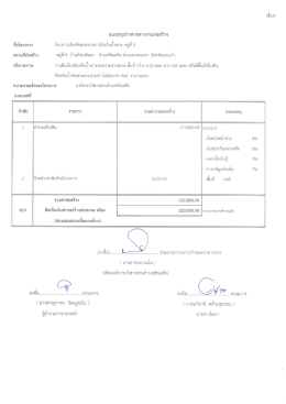 Page 1 ปร.6 แบบสรุปราคากลางงานก่อสร้าง ชื่อโครงการ โครงการเรียงหิน