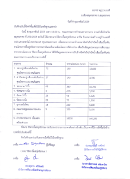 ราคากลางการจ้างเหมา - กระทรวงทรัพยากรธรรมชาติและสิ่งแวดล้อม