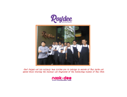 Chef Jaipak ลnd his culinลry teลm invites you to indulge - Nook-Dee