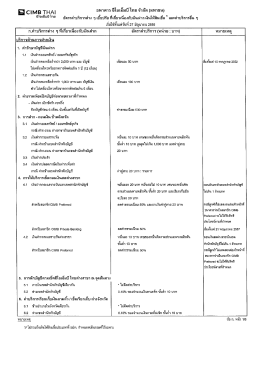 อัตราค่าบริการต่างๆ เบี้ยปรับ ที่เกี่ยวเนื่องกับเงินฝาก
