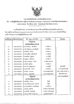 ภาคปลาย 2558 - บัณฑิตวิทยาลัย มหาวิทยาลัยมหาสารคาม