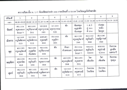 ตารางเรยน ขน ม. 1/ร ห้องเรยนประจา 244 ภาคเรยนท 2/2558 โ