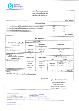 Page 1 ธนาคารเกียรตินาคิน จำกัด (มหาชน) * - - - - - - - - - e - ๆ 4/e.- 4