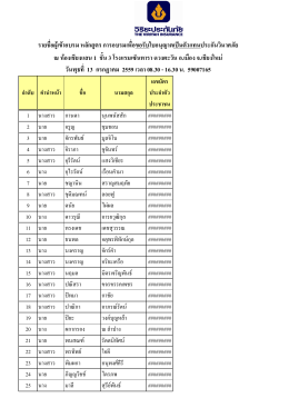 รายชื่อผูçเขçาอบรม หลักสูตร การอบรมเพื่อขอรั