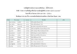รายชื่อผู้เข้าร่วมเสวนา - สมาคมผู้ตรวจสอบภายในแห่งประเทศไทย