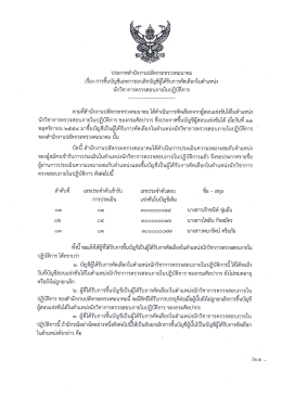 13/05/2559 ประกาศสำนักงานปลัดกระทรวงคมนาคม เรื่อง