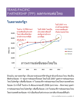 PARTNERSHIP (TPP): ผลกระทบต่อไทย