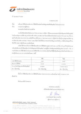 ข่าวปรับสิทธิ TRUE16C1612A - หลักทรัพย์ธนชาต พร้อม..เพื่อทุกโอกาส