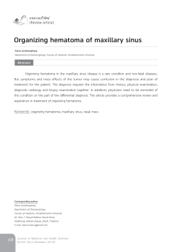 Organizing hematoma of maxillary sinus