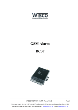 RC37 GSM ALARM Manual V1.3