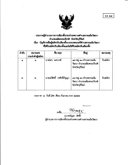 ประกาศ ผ.ถ.27 ทต.ยายแย้มวัฒนา