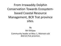 From Irrawaddy Dolphin Conservation Towards Ecosystem