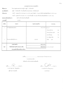 Page 1 ปร.6 แบบสรุปราคากลางงานก่อสร้าง ชื่อโครงการ โครงการขุดขยาย