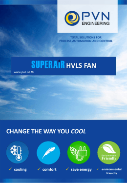 PVN SuperAir HVLS Fan - PVN Engineering Co.,Ltd.