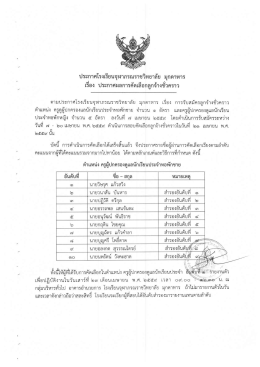 Page 1 ประกาศโรงเรียนจุฬาภรณราชวิทยาลัย มุกดาหาร เรือง ประกาศผล