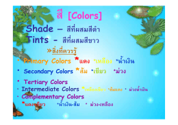 สี [Colors] Shade – สีที่ผสมสีดํา Tints