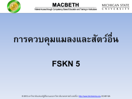 การควบคุมแมลงและสัตว์อื่น FSKN 5 - MACBETH Thailand E