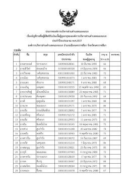 ลาดับ ชื่อ สกุล เลขบัตรประจาตัว วันเกิด ประชาช