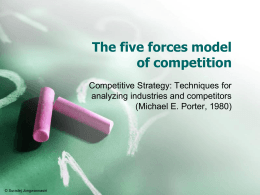 The five forces model of competition