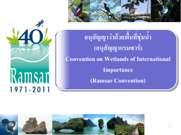 อนุสัญญาว่าด้วยพื้นที่ชุ่มน้ำ (Ramsar Convention)
