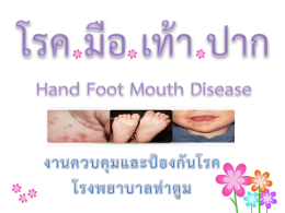 การด้าเนินงานควบคุมและป้องกันการระบาดโรคมือ เท้า ปาก ใน