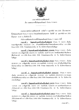ผลสอบราคาซื้อวัสดุคอมพิวเตอร์ จำนวน 9 รายการ