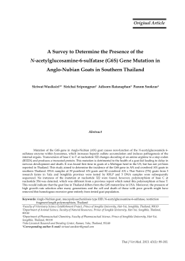 A Survey to Determine the Presence of the N-acetylglucosamine