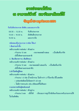 การประกวดไม้ผล - คณะผลิตกรรมการเกษตร