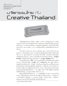 นวัตกรรมไทย กับ Creative Thailand